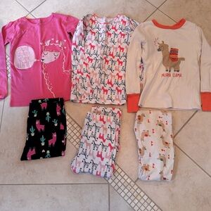 3 pairs of girls winter pjs.